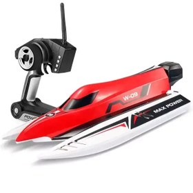 تصویر قایق کنترلی سرعت 45 کیلومتر حرفه ای دبلیو تویز قایق بازی کنترلی Rc boat wl915 WL915A