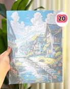 تصویر بوم نقاشی الماسی سایز ۳۰ در ۴۰ طرح رز قرمز 