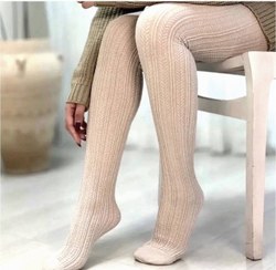 تصویر جورابشلواری گندمی دخترانه مشکی چهار فصل 