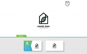 تصویر کارت ویزیت و لوگو چند منظوره – Dna home logo business card 