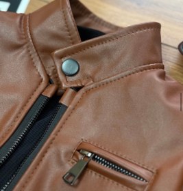 تصویر کت تک چرم اسپرت - مشکی / S 