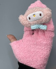 تصویر دستکش ملودی رنگ صورتی 