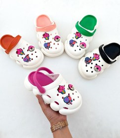 تصویر کراکس بستنی دخترانه و بچگانه کد 1027 - مشکی / سایز 27 crocs code 102