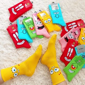 تصویر جوراب ساقدار باب اسفنجی socks