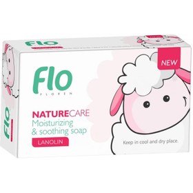 تصویر صابون بچه فلو حاوی پروتئين شير وزن 100 گرمی Baby Flo soap milk protein 100 gr