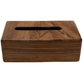 تصویر جا دستمال کاغذی رومیزی چوبی 