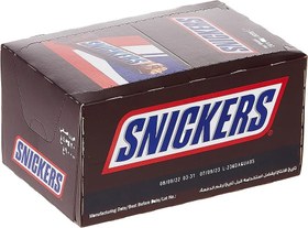 تصویر شکلات تخته ای اصلی اسنیکرز ۴۵ گرم ۲۰ عددی Snickers