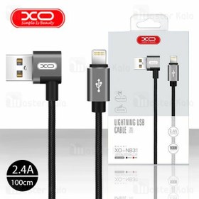 تصویر کابل لایتنینگ ایکس او XO NB31 Elbow Data Charging Cable توان 2.4 آمپر 