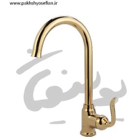 تصویر ست شیرآلات کسری مدل رابین ا Kasra Faucet Set, Rabin White-Gold Kasra Faucet Set, Rabin White-Gold