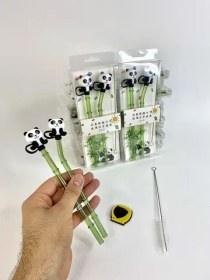 تصویر نی پیرکس پاندا 2 عددی به همراه نی شور 