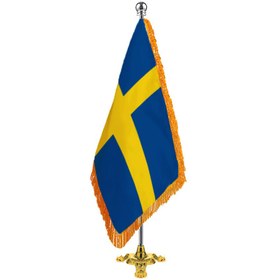 تصویر پرچم تشریفات ایستاده سوئد 