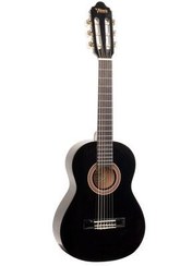 تصویر گیتار کلاسیک سیاه+مورد+مجموعه سیم یدکی+PENA VC104 ببینید VALENCIA 