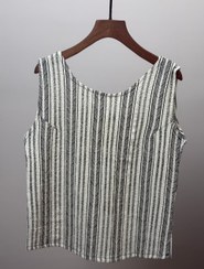 تصویر تاپ حلقه‌ای مراکشی راه‌راه 