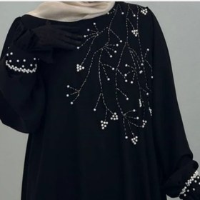 تصویر مانتو عبای جواهر دوزی نرگسی 