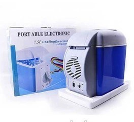 تصویر یخچال فندکی خودرو سرد و گرم نگهدارنده { هیبریدی } 7.5 لیتری portable electronic cooling and warming