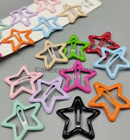 تصویر Purchase a high-quality colorful Pinterest-style star snap hair clip 