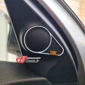 تصویر برچسب قاب تیوتر پژو 206 و 207 آینه برقی طرح JBL کد 10695 