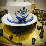 تصویر فنجان نعلبکی چشم وماه ا Eye and moon saucer cup Eye and moon saucer cup