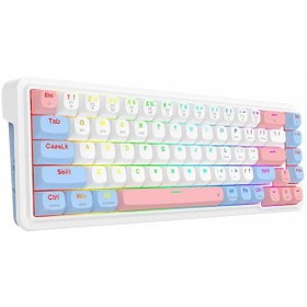تصویر کیبورد بی سیم و با سیم مکانیکال گیمینگ ردراگون مدل Nova Pro K709 RGB WBP Redragon Nova Pro K709 RGB WBP Wired and Wireless Mambo Switch Gaming Keyboard