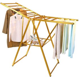 تصویر بند رخت تمام آلومینیومی رنگ طلایی یونیک unique golden all-aluminum clothesline