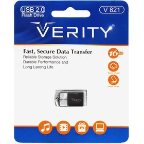 تصویر فلش مموری وریتی مدل V821 ظرفیت 16 گیگابایت فلش مموری 16GB مشکی وریتی V821