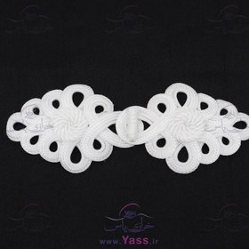 تصویر دکمه جفتی ژاپنی بزرگ سفید 