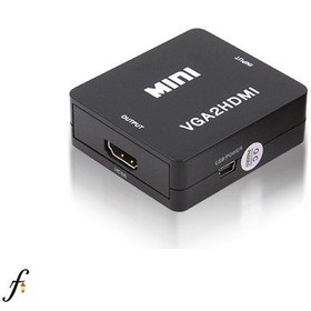 تصویر مبدل VGA به HDMI لایم استون با کيفيت HD همراه صدا و USB 