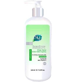 تصویر پن مایع غیرصابونی سبو استاپ اس وی آی SVI SeboStop Liquid Cleaning for Greasy and Acneic Skin