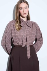 تصویر تونیک زنانه قهوه ای دفکتو 