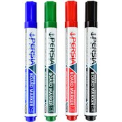 تصویر ماژیک وایت برد پرشیا نوک گرد Persia Bord marker Blue Round tip 12pcs