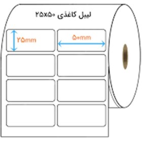 تصویر لیبل PVC دو ردیفه 25x50 میلی متر 