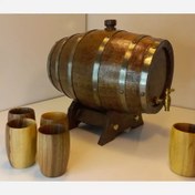 تصویر بشکه چوبی بلوط 