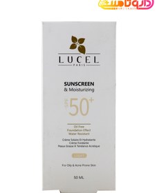 تصویر لوسل کرم ضد آفتاب و مرطوب کننده مناسب پوست چرب و مختلط SPF+50 رنگی Lucel Sunscreen And Moisturizing Cream For Oily And Acne Prone Skin Tinted