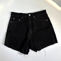 تصویر شلوارک جین مشکی 