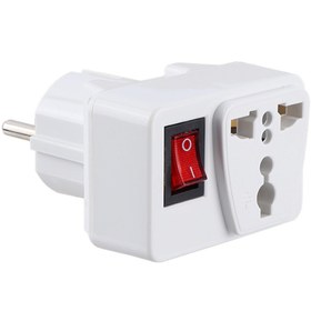 تصویر تبدیل 3 به 2 برق کلید دار Narken Narken Adaptor Plug