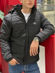 تصویر کاپشن برزنتی ضخیم مشکی کد۶۴ Thick black canvas jacket code 64