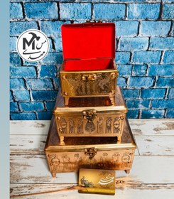 تصویر صندوقچه جواهرات مسی 