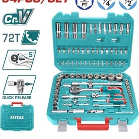 تصویر جعبه بکس 1/2 و 1/4 توتال94 پارچ مدل THT421942 socket set