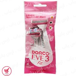 تصویر خود تراش 3 لبه دورکو زنانه مدل dorco eve3 disposable 