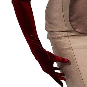 تصویر دستکش مخمل بلند 