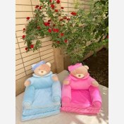 تصویر مبل کودک طرح خرس دو منظوره تخت خواب شو 