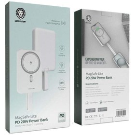 تصویر پاور بانک مگسیف 10000 میلی آمپر گرین GREEN MAGSAFE LITE 10K fh