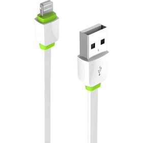 تصویر کابل 300 میلی‌متری Lightning الدینیو XS-073 LDNIO XS-073 300mm 2.4A Lightning Cable