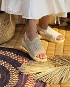 تصویر صندل زنانه بافتی popo زیره پلی اورتان سایز ۳۷ تا ۴۰ 