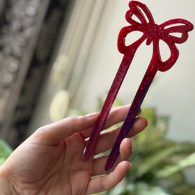 تصویر کانزاشی (گیره مو) طرح پاپیون 