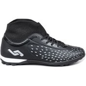 تصویر کرمپون سفید مردانه و زنانه 29673 چمن کفش فوتبال Astroturf Cleats مشکی Jump 