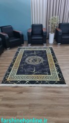 تصویر پادری مشکی طلایی طرح ورساچه کد H481 جنس مخمل 