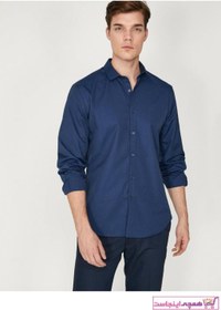 تصویر پیراهن مردانه تابستانی برند کوتون رنگ لاجوردی کد ty4361636 