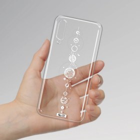تصویر قاب گوشی تی پی یو شفاف مناسب برای Samsung A50 طرح منظومه شمسی عمودی 