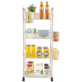 تصویر ترولی کوچک مدل ۴ طبقه چرخدار - دودی 